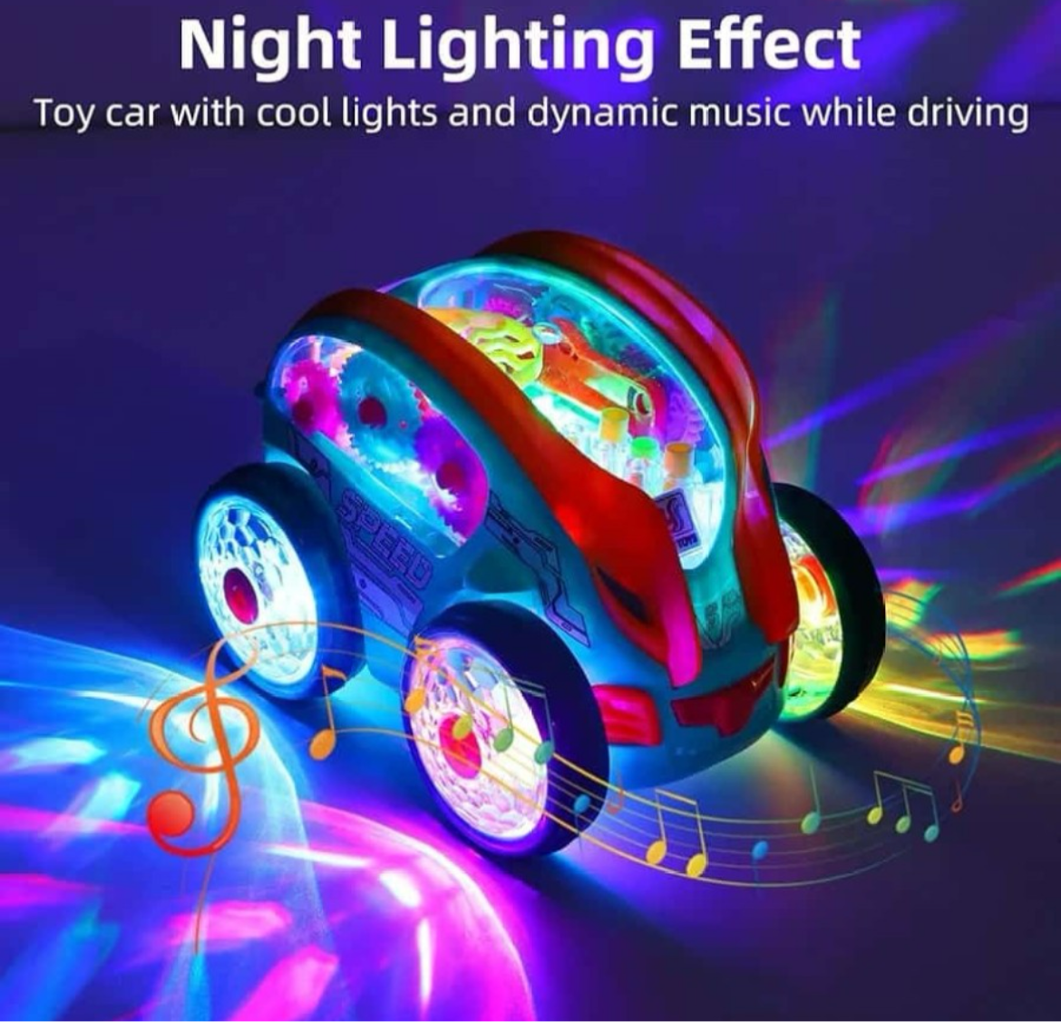 TIPPER STUNT CAR - MUSICAL TIPPER CAR WITH LIGHTS AND MUSIC - PLAYMASTER TOYS