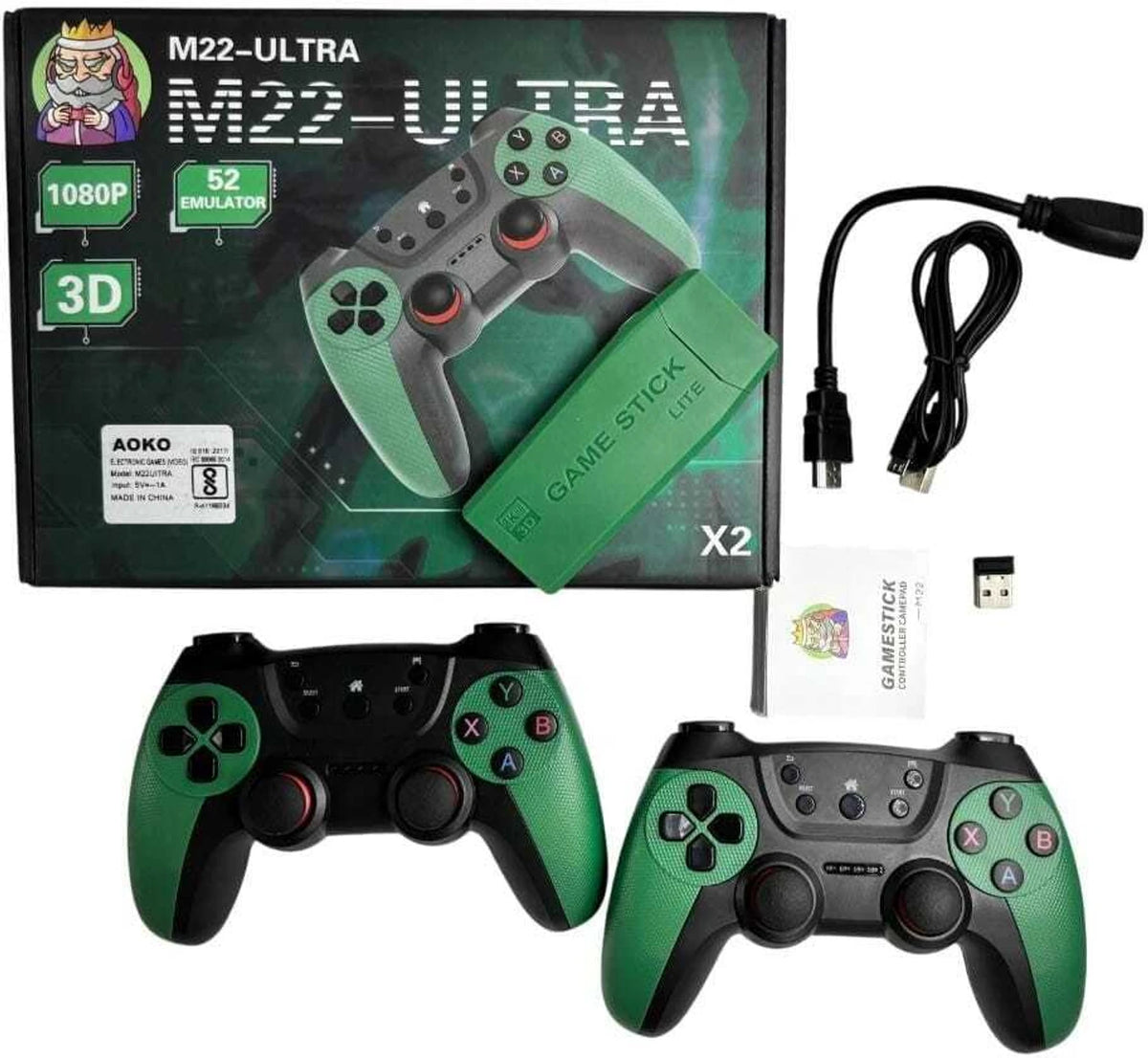 M22 Ultra Game Console - Wireless Controller - with 52 Emulators 30,000+ Games Special Edition (Code in the Box - for 3DS)