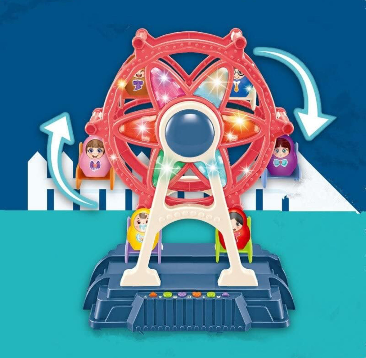 Amusement Park Rotating Ferris Wheel Toy with Music and LED Light