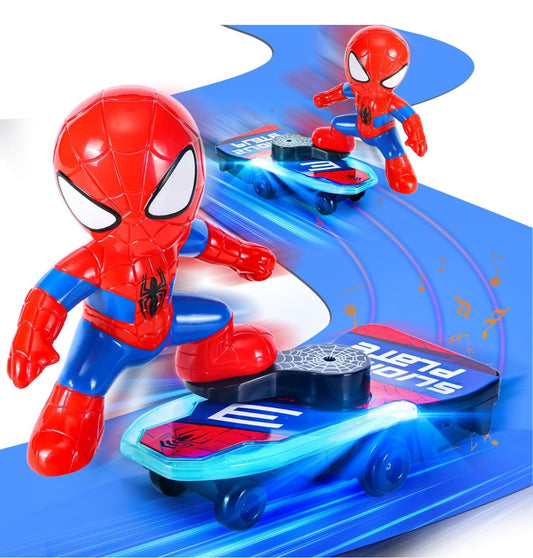 Dancing Spiderman Toy for 4-6 Years Old, Spin Robot Spider Toy with Colorful Flashing Lights & Music, Interactive Toddler Kids Gifts Toy for 3 4 5 6 7 8 Years Old