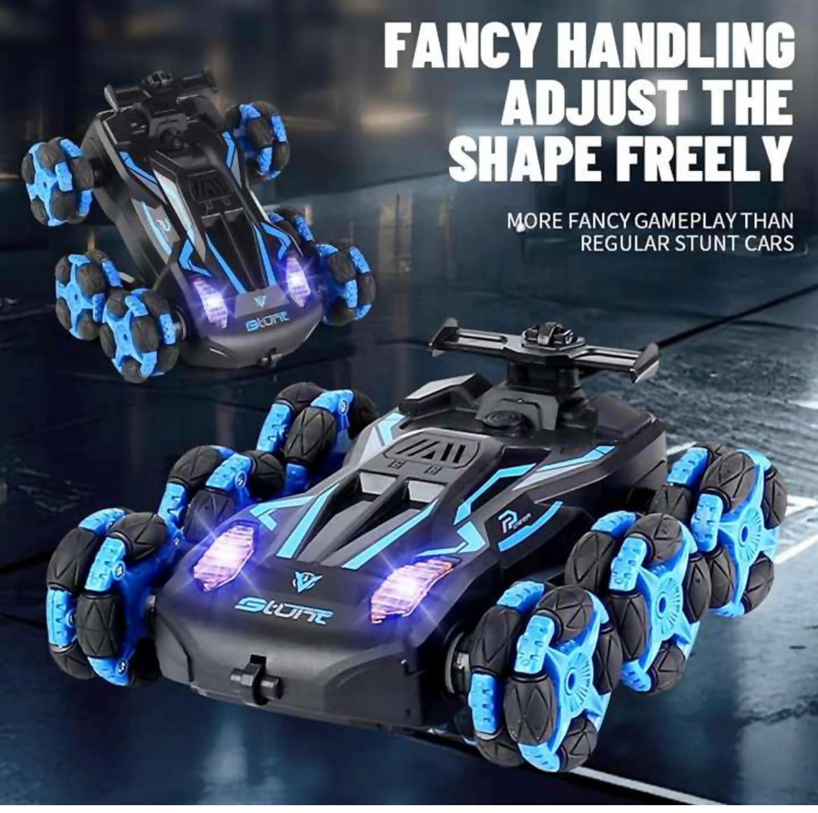 6 Wheels 360°Rotating Remote Control Rechargeable Stunt Car