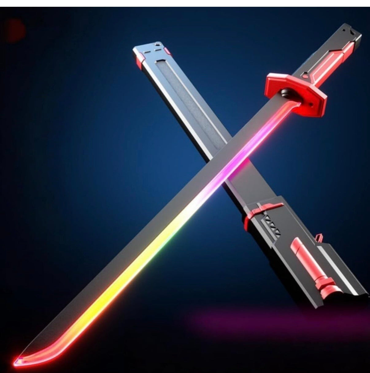 kids Sword katana - musical and rechargeable and lights - multi color - smoke and c type charging sword for kids (rechargeable )