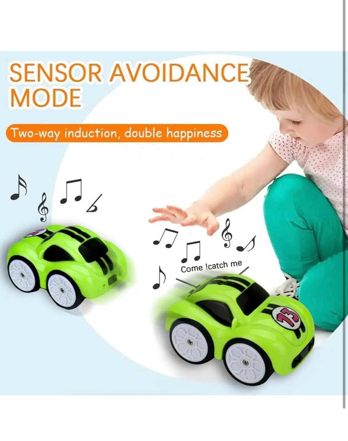 Smart Sensor Mini Car for Kids | Magic Induction RC Intelligent Sensor Car | Pull Back Mini CAr with Smart Music & LED Lighting |