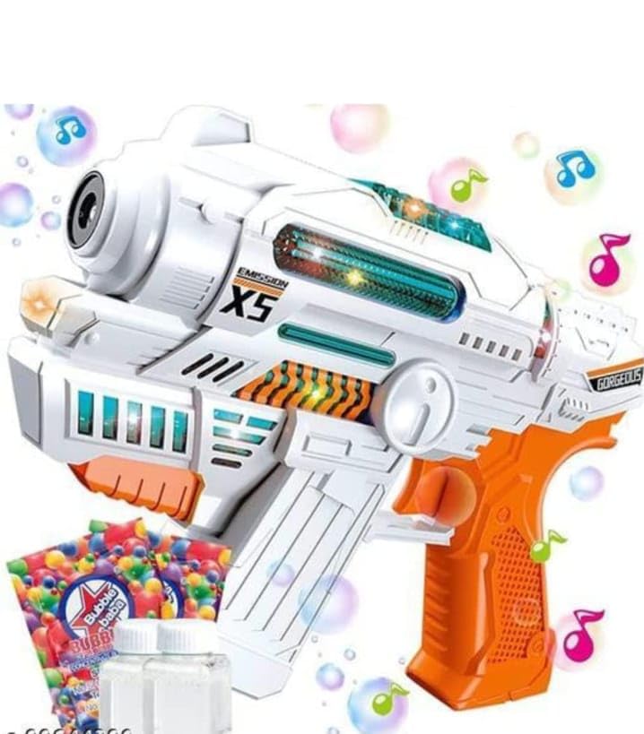 New Super Bubble Gun for Kids - No bottle Automatic Bubble gun with music and lights