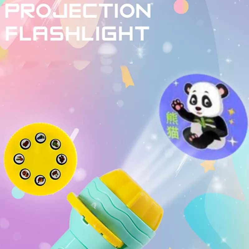 Projector Flashlight Torch - 6 Slids, 24 Patterns , Kids Projection Light Toy Education Learning Night