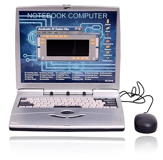 Notebook Computer 30 Fun Educational Laptop Computer Toy for Kids, 30 Fun Activities, USB & Bat ...