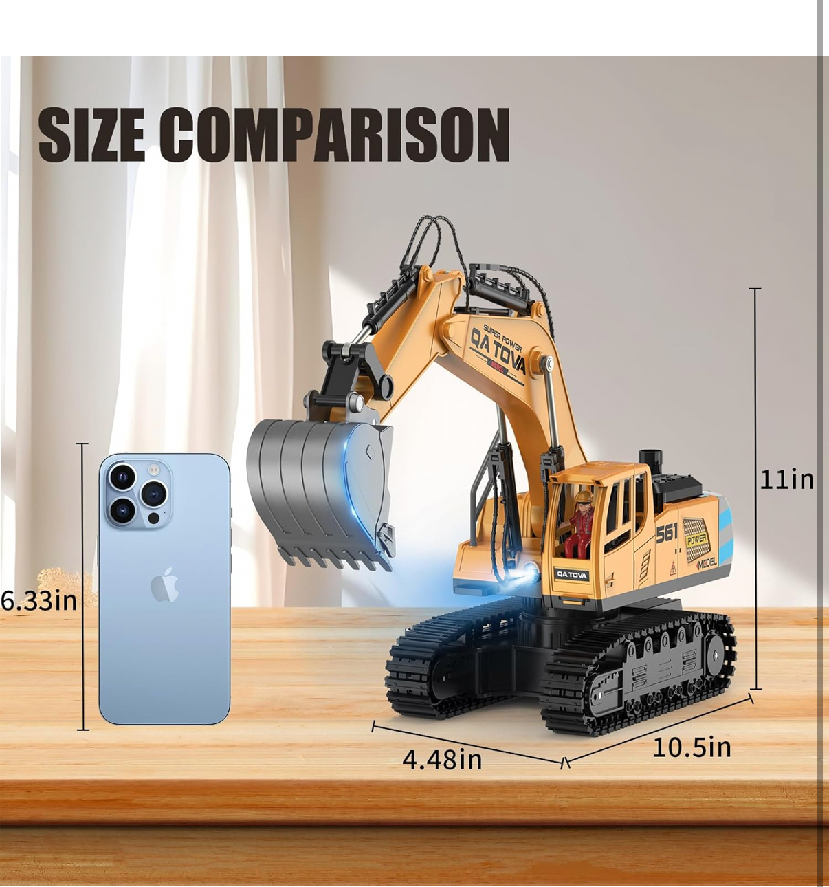 Big size Smoke Remote Control Excavator Toys 1:20 Rechargeable RC Construction Vehicles Book