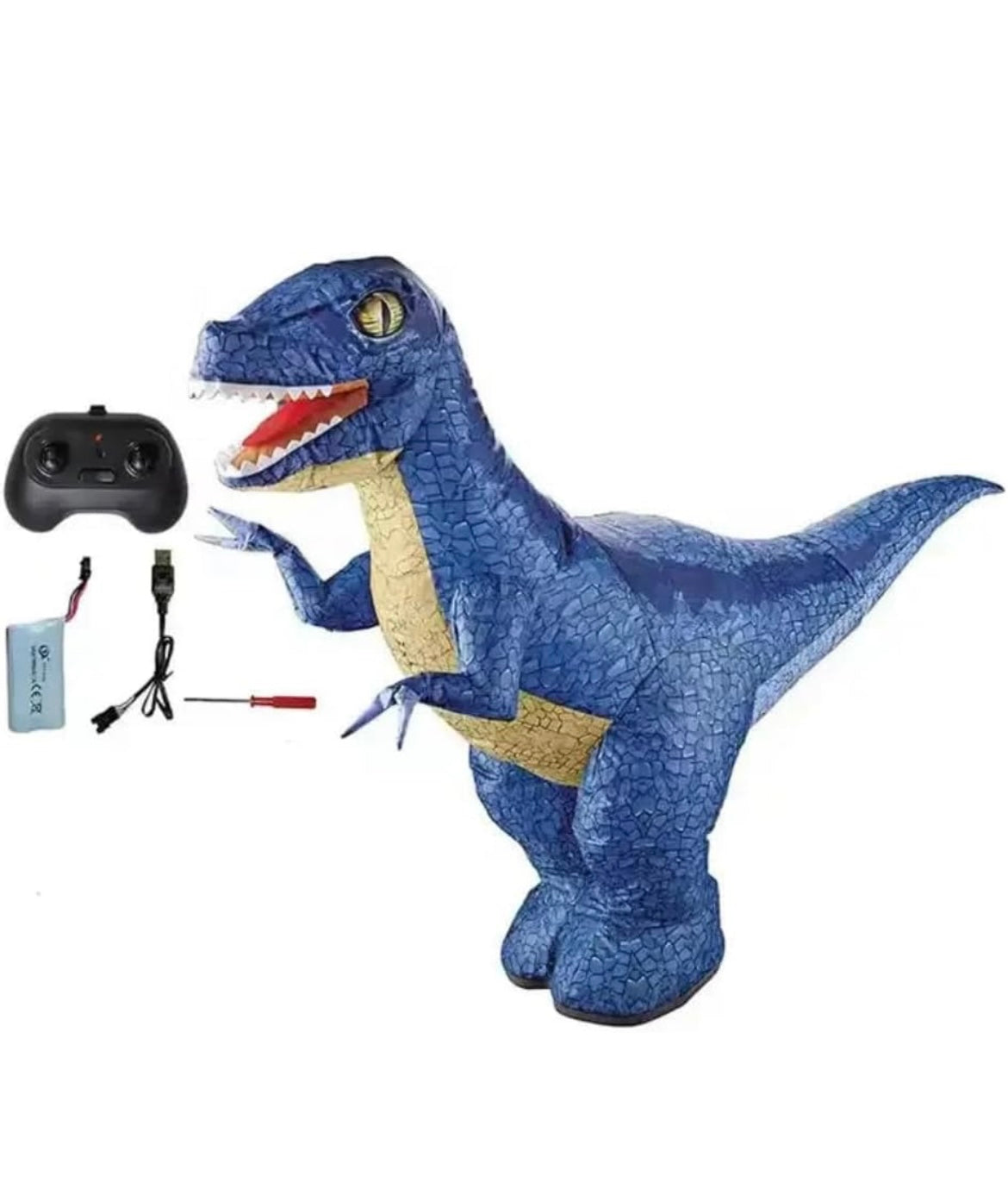 playmaster toys 3 Feet Inflatable Dinosaur RC Toy for Kids, Electric Dinosaur Toy with 360°Rotation, Rechargeable T-Rex RC Walking for Boys & Girls - self inflatable dinosaur