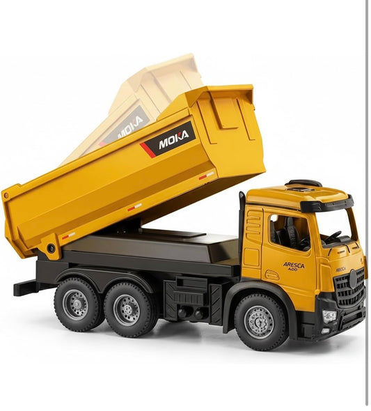 Big size Remote Control Construction Truck Toy – 2.4GHz RC Dump Truck with Sound, Rechargeable Battery, Full Functional Heavy Duty Engineering Vehicle