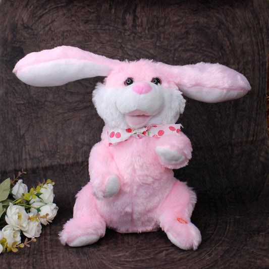 Musical Singing Bunny Plush Toy | Interactive Bunny with Music & Movable Ears | Musical rabbit with dancing ears and songs- rechargeable battery with recording features