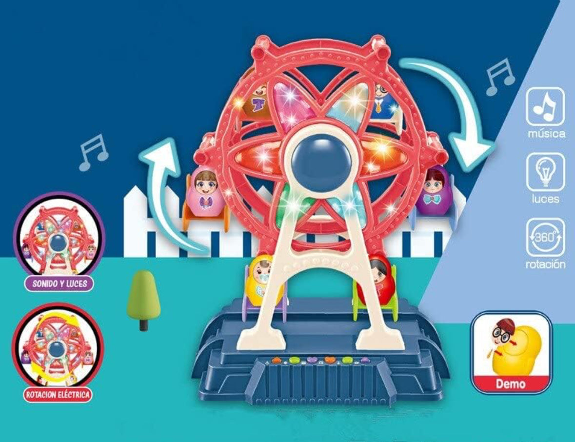 Amusement Park Rotating Ferris Wheel Toy with Music and LED Light