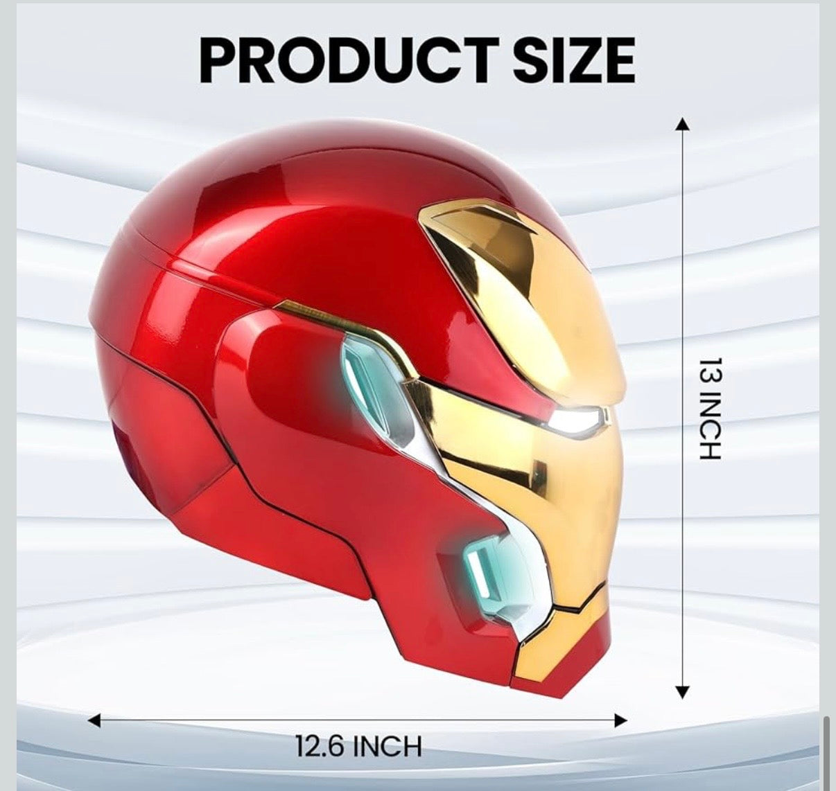 Voice command and remote control Ironman helmet - StarkTech music and one button Iron Man Helmet: Power-Up Iron Mask Random color pick