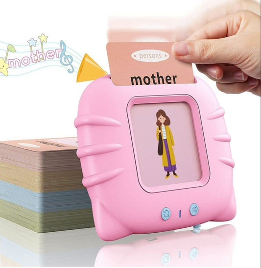 Talking Cognitive_Skills Flash Card Learning Device Toy Early Learning 224 Words Sounds Music Playing Game - USB Rechargeable for Kids (1-6 Years) Toddlers Preschool Education (Random Color)
