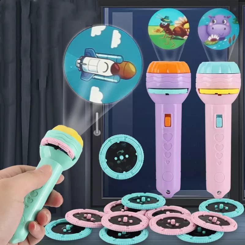 Projector Flashlight Torch - 6 Slids, 24 Patterns , Kids Projection Li ...
