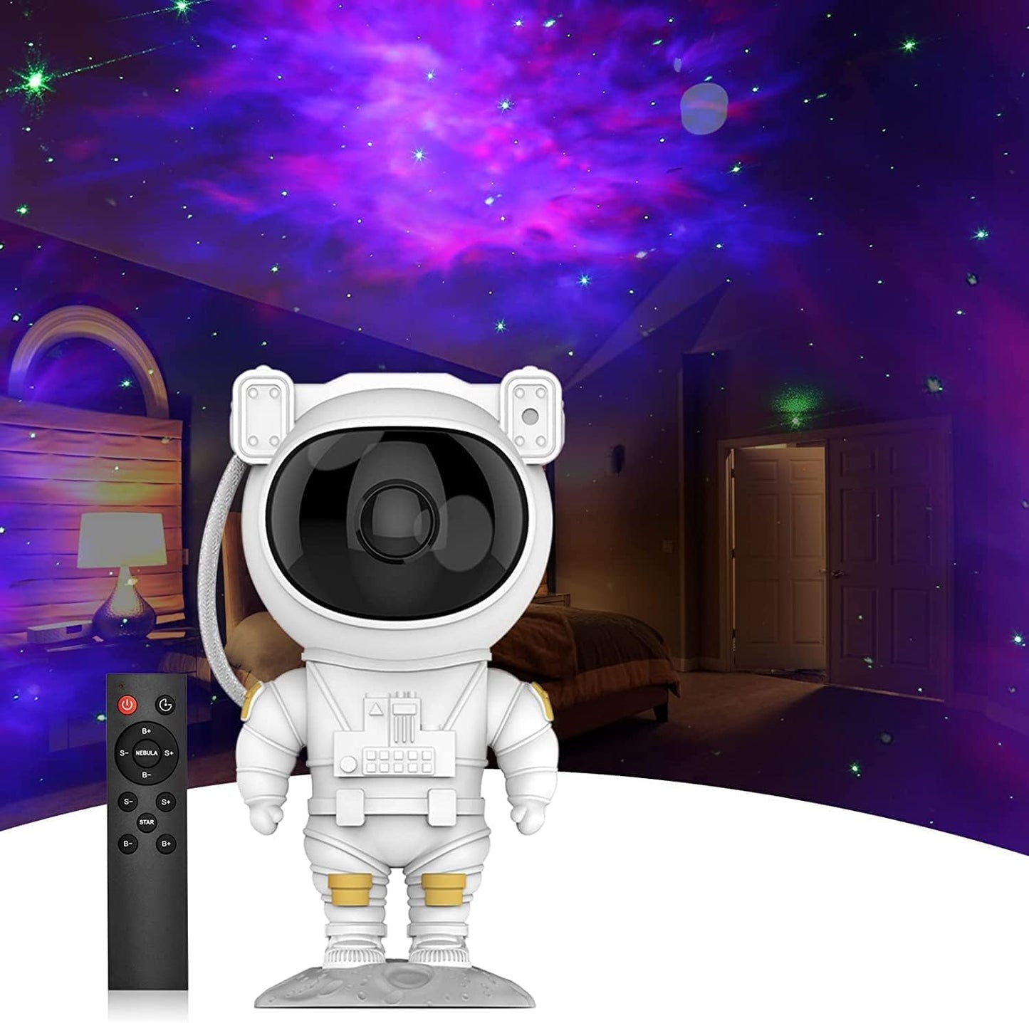 viral Astronaut Star Led Projector Night Light with Timer Remote Control and 360°Adjustable Design Nebula Galaxy