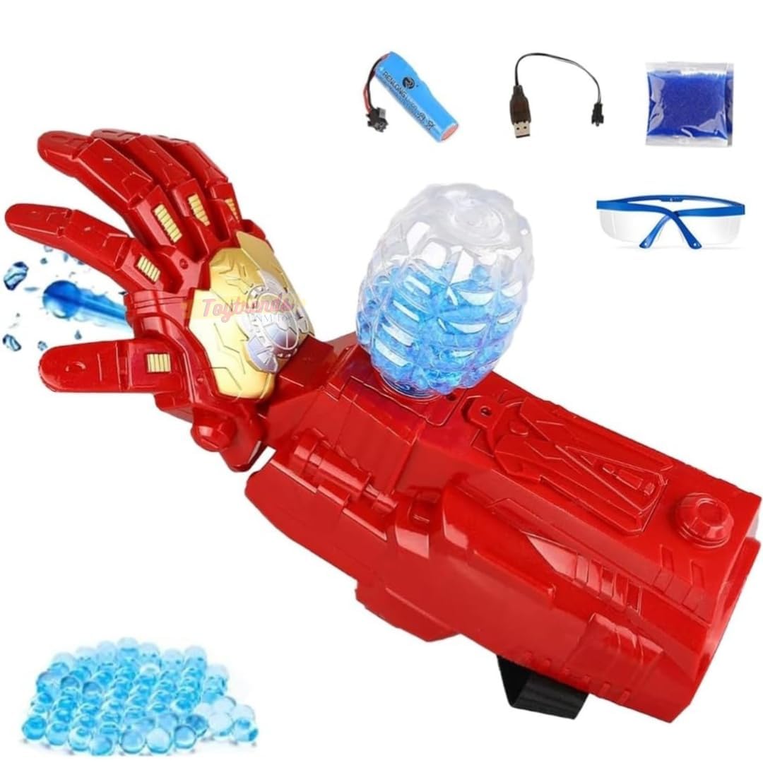 IRONMAN hand orbeez Shooter - Jelly orbeez Shooter - GEL BLASTER rechargeable hand - playmaster toys