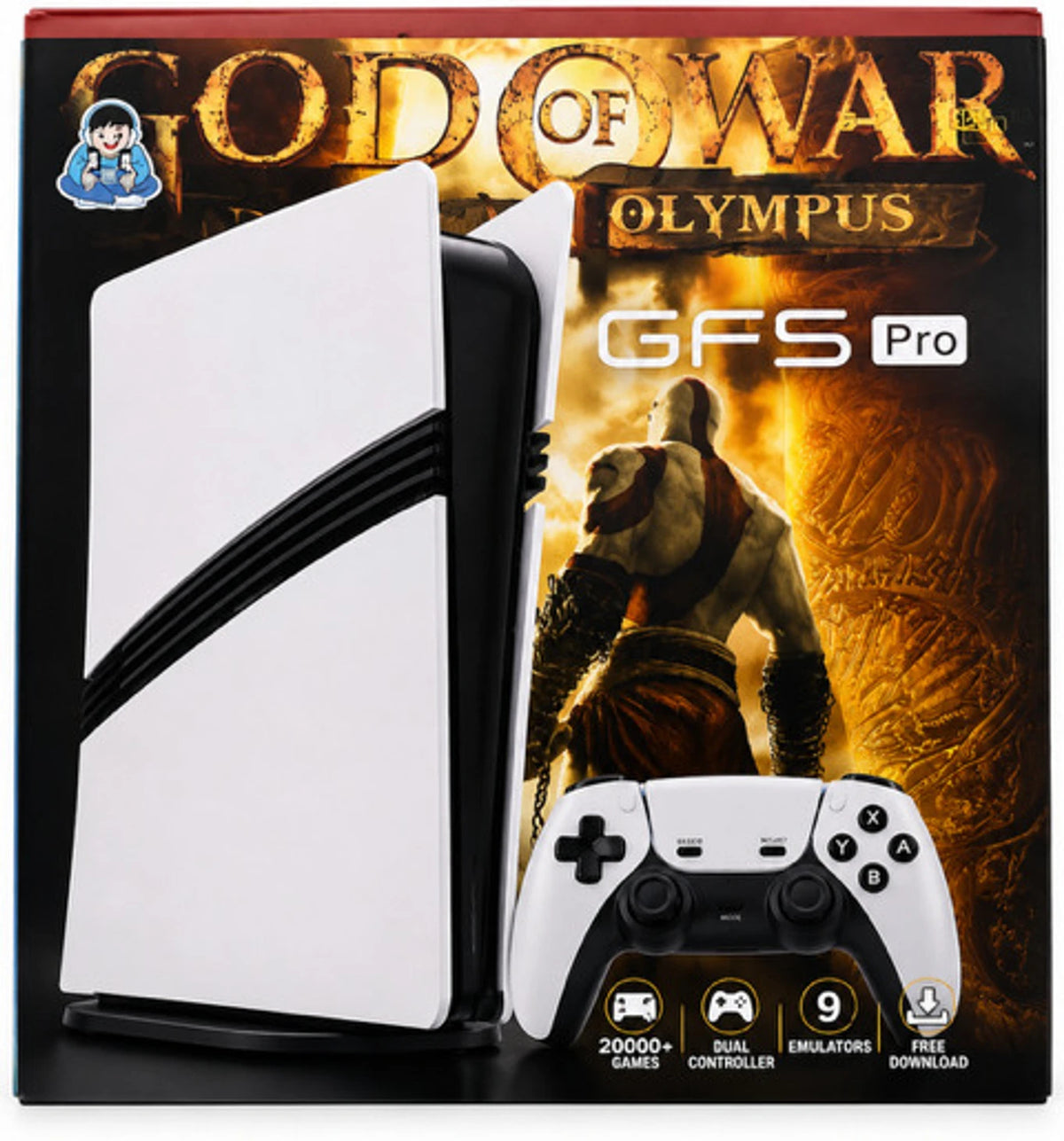 GS5 Pro Retro Gaming Console Special Edition 64 GB with with 40000 Games like GTA , Tekken, 53 Simulators for PSP Games (White)