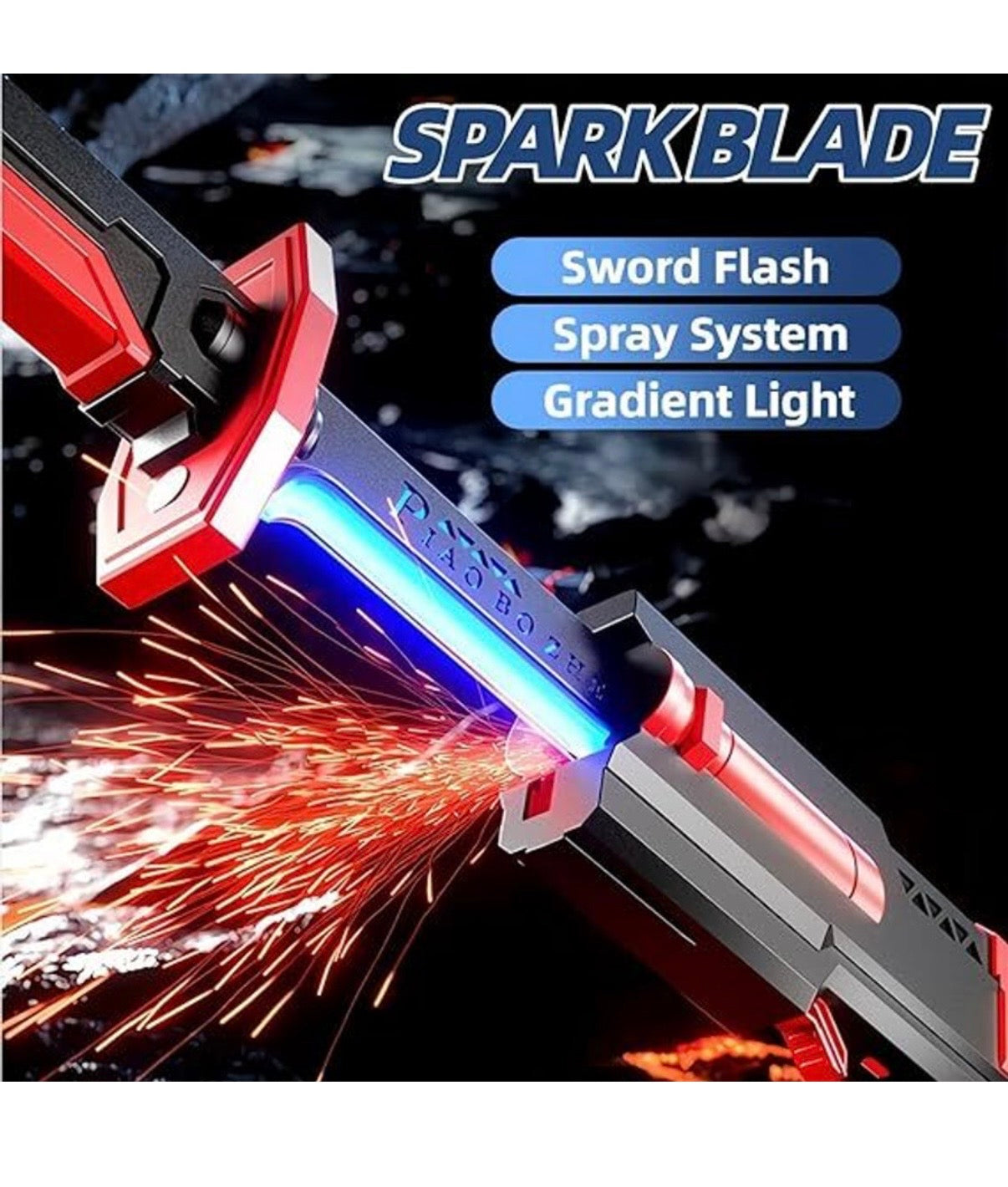 kids Sword katana - musical and rechargeable and lights - multi color - smoke and c type charging sword for kids (rechargeable )