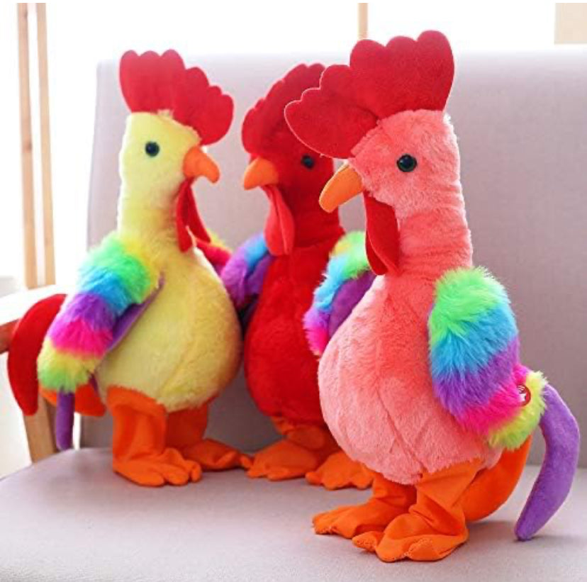 Dancing & Singing Chicken Plush Toy for Kids with Movable Head