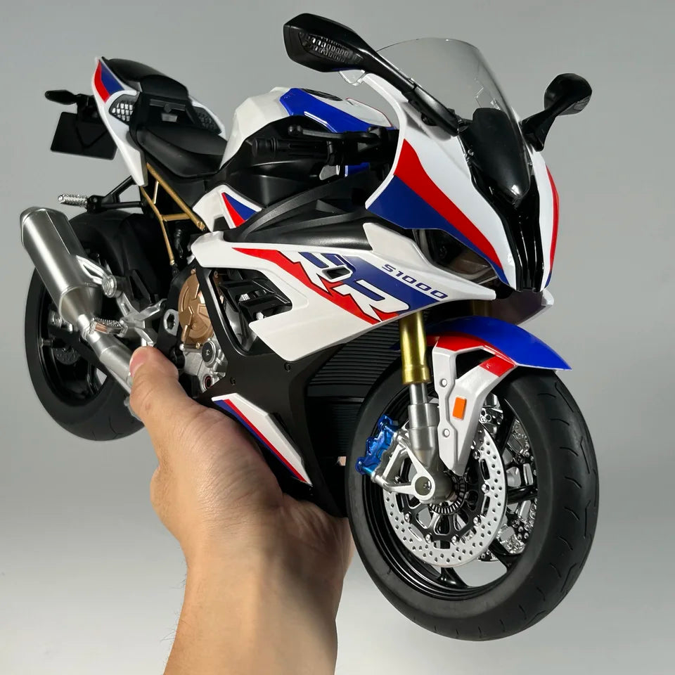 Bmw 1000 rr bike super Bike Motor Cycle - with smoke and lights Tiny Figure Racing Sports Max Energy Power