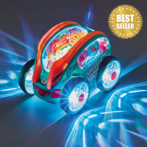 TIPPER STUNT CAR - MUSICAL TIPPER CAR WITH LIGHTS AND MUSIC - PLAYMASTER TOYS