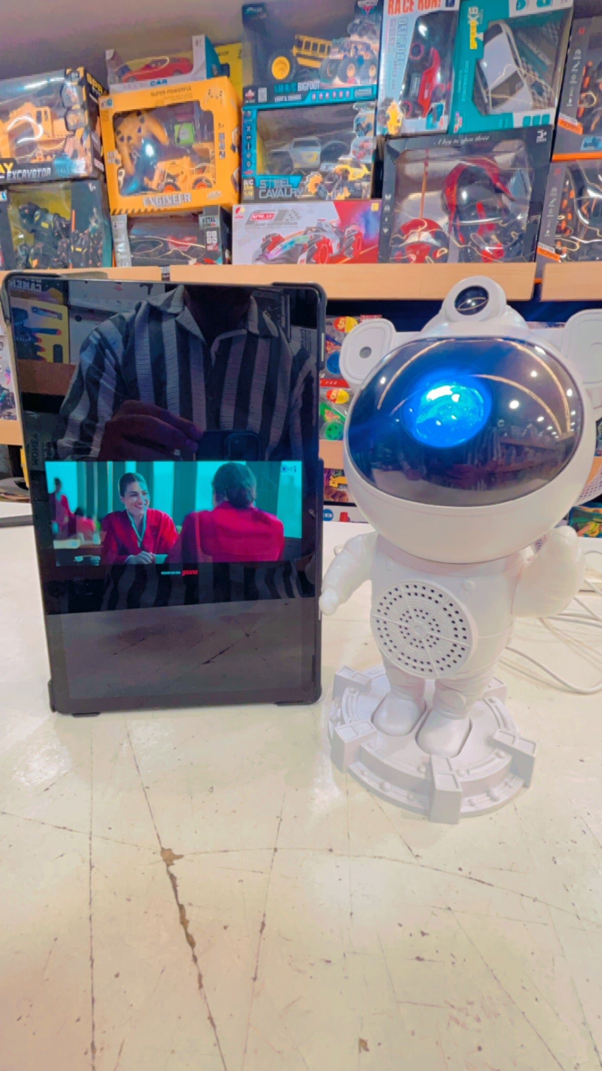 Bluetooth Astronaut Star Led Projector with real moon  Night Light with Timer Remote Control and 360°Adjustable Design Nebula Galaxy