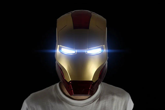 Ironman helmet - StarkTech music and one button Iron Man Helmet: Power-Up Iron Mask Random color pick