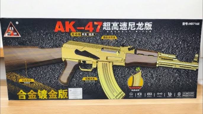 Ak 47 Jelly Gun with orbeez ball jelly - big size Automatic battery operated - rechargeable- long length shot nylon material