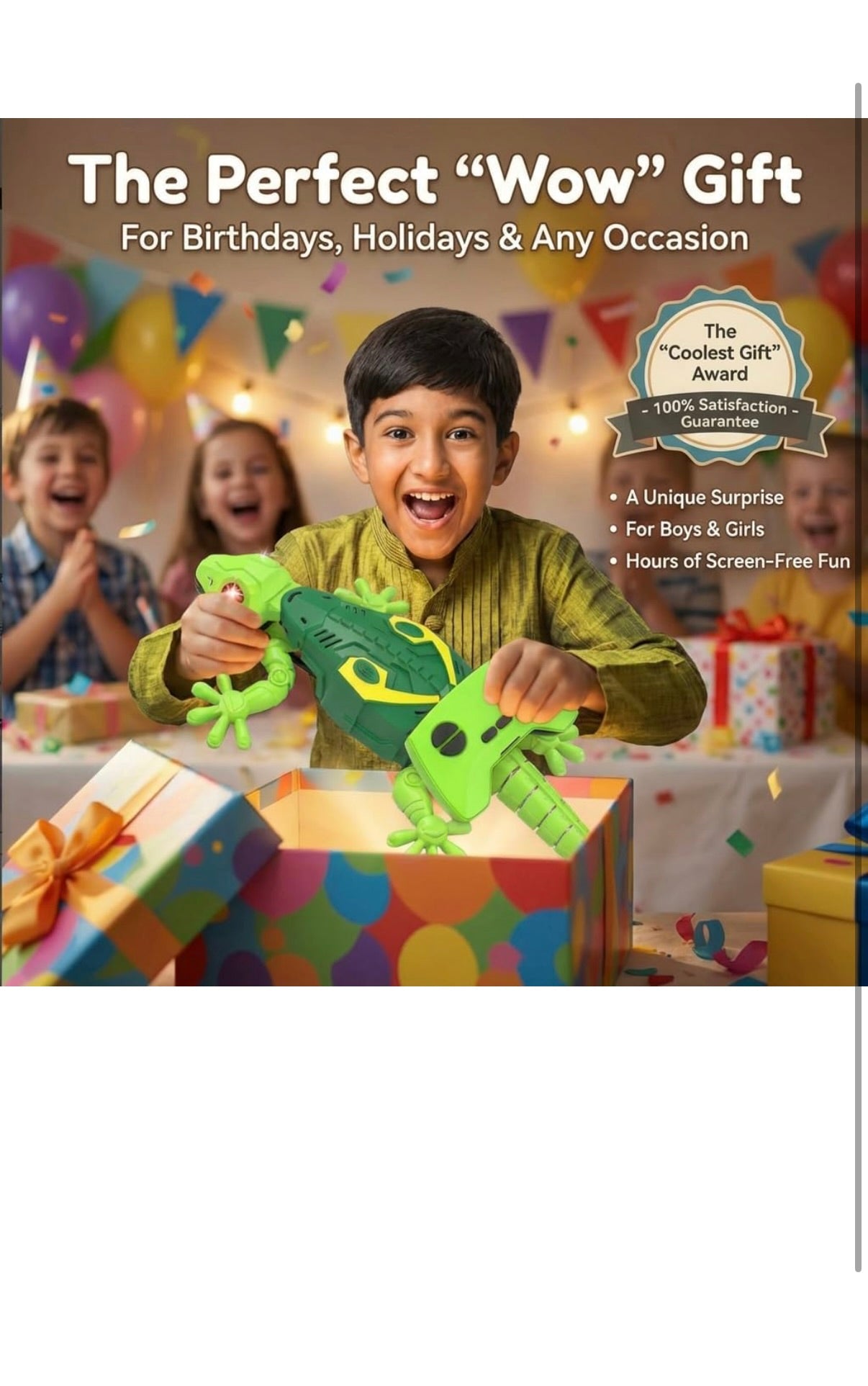 Wall Climbing Lizard Toy Remote Control with LED Eyes | Wall Crawler Gecko | Floor Ceiling Crawling Climbs Walls & Floors | Rechargeable RC Toy | Funny Prank Toys