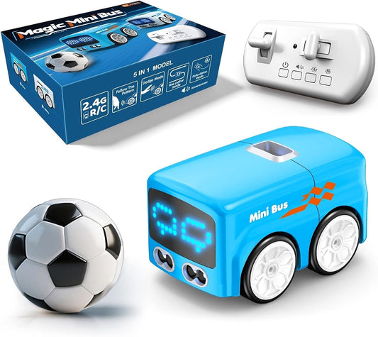 Retro sensor Bus follow me 2.4G Remote ControlMini RC Bus Toy, Gesture Sensing Remote Control Car with Auto Obstacle Avoidance, Line Tracking & Demo Mode, LED Expressions & Music playmaster toys