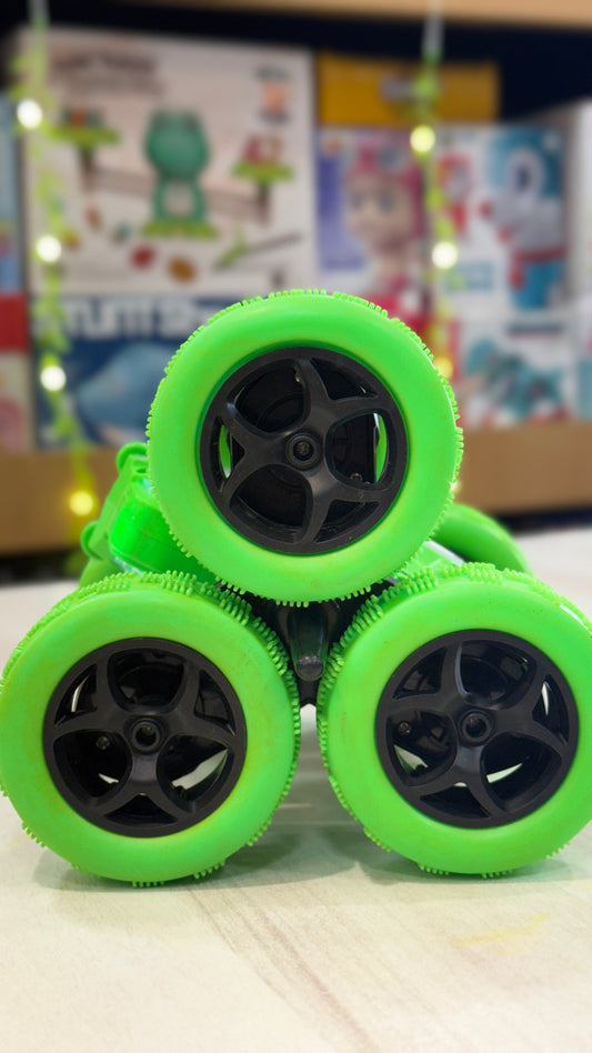 (Unbreakable ) Battery Operated Six Wheels Double Flip Stunt Toy Car