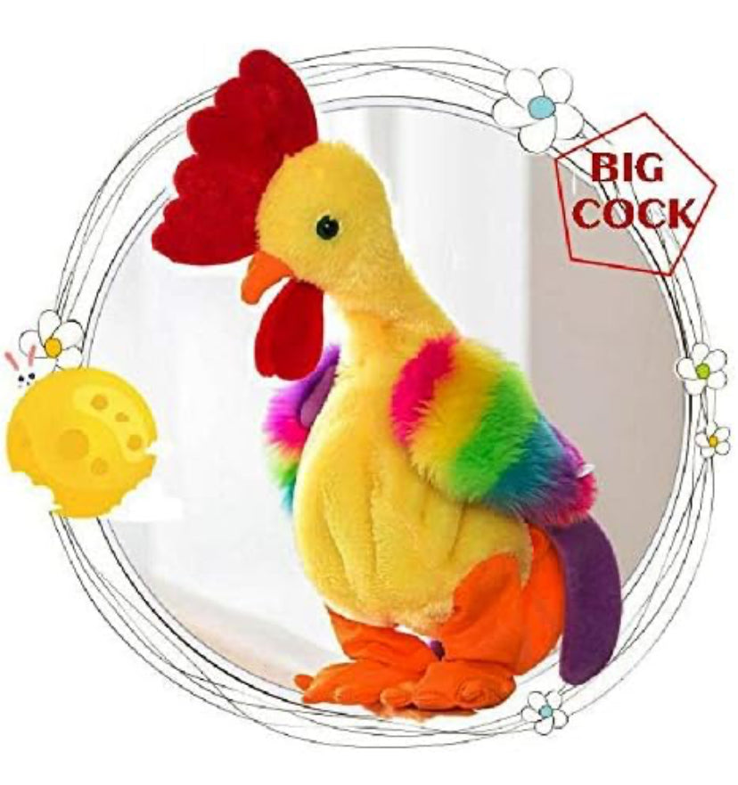 Dancing & Singing Chicken Plush Toy for Kids with Movable Head