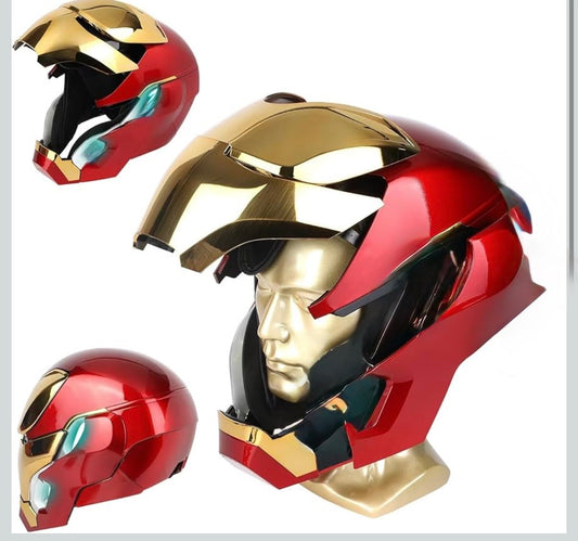 Voice command and remote control Ironman helmet - StarkTech music and one button Iron Man Helmet: Power-Up Iron Mask Random color pick