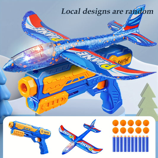 3 in 1 Catpault plane with gun - gun plane for kids - 2 flight modes - playmaster plane toy