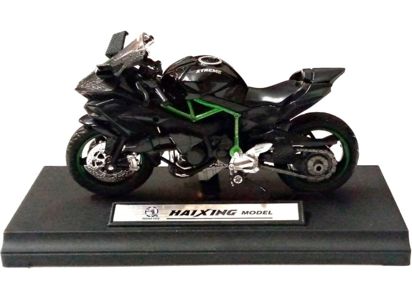 Super Bike Motor Cycle - Diecast Tiny Figure Racing Sports Max Energy Power Miniature High Details HD Collection Race Series Souvenir Alloy Body 1:18 Scale (Ninja Xtreme)