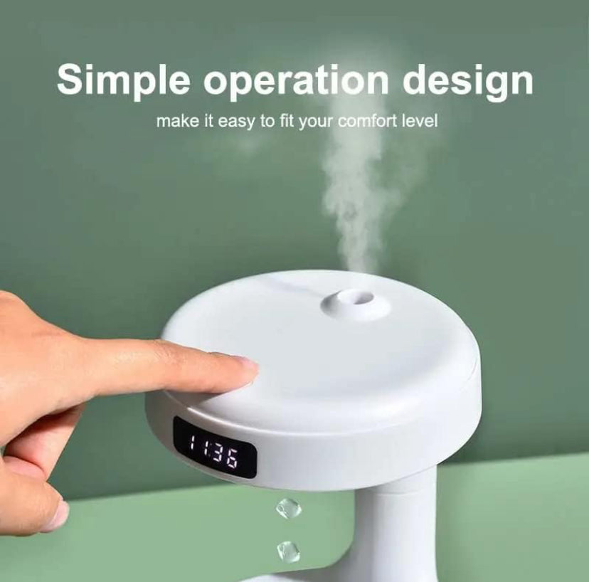 Anti-Gravity Water lamp Droplet Humidifier with 2 Modes, Off Mist Humidifier Night Light Quiet Essential Oil Diffuser Cool Mist Air Humidifier for Home & Office hi