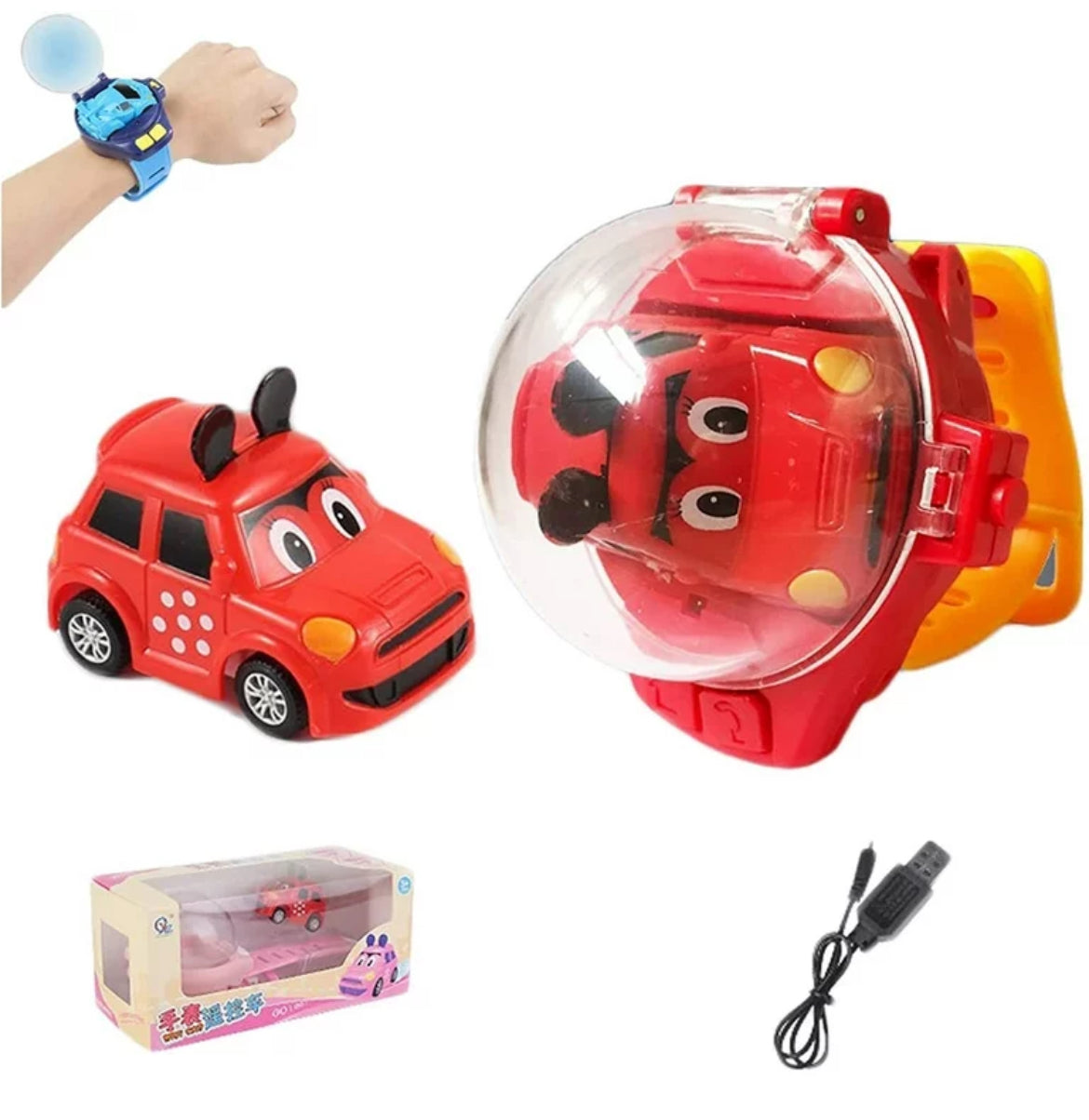 New smallest rc vehicle car for kids - Watch car with Watch (rechargeable)