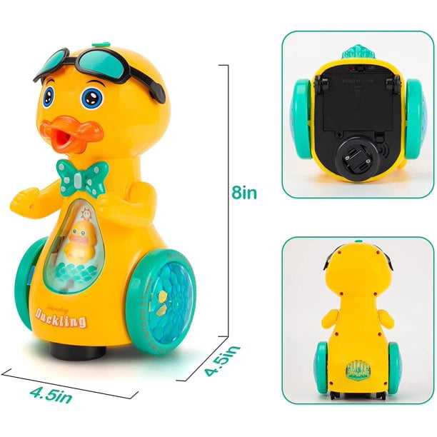 MUSICAL DUCK WITH LIGHTS AND SMOKE -  Toy Dancing Walking Yellow Duck Baby Toy with Music and LED Lights