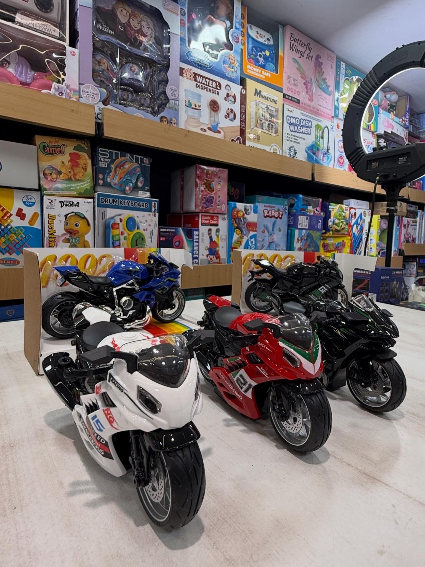 Collection of new Sports bikes - smoke lights and music- playmaster Todd