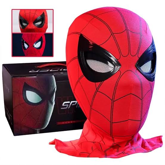 Spiderman mask for kids - jaw adhustable eye blinking mask