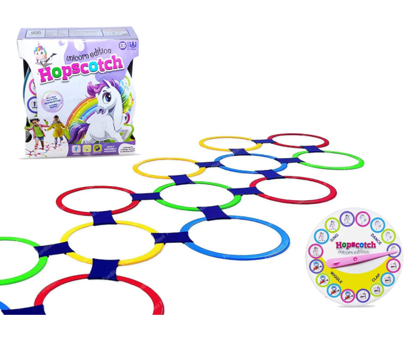 Twister Hopscotch Active Indoor Game with Rings