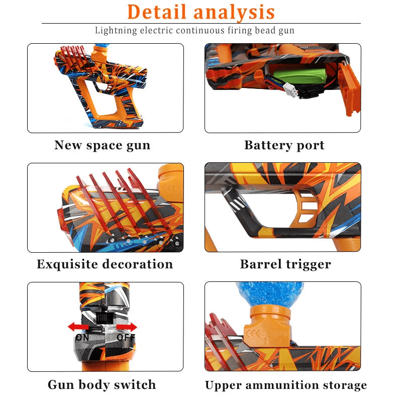 Super Handy Automatic Electric Rechargeable orbeez Gel Blaster Toygun For Kids - playmaster video