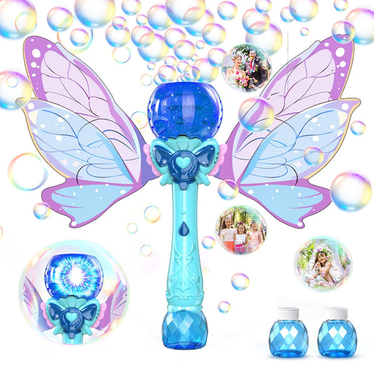 Butterfly bubble Stick with lights and music- bubble gun toy with lights - playmaster toys