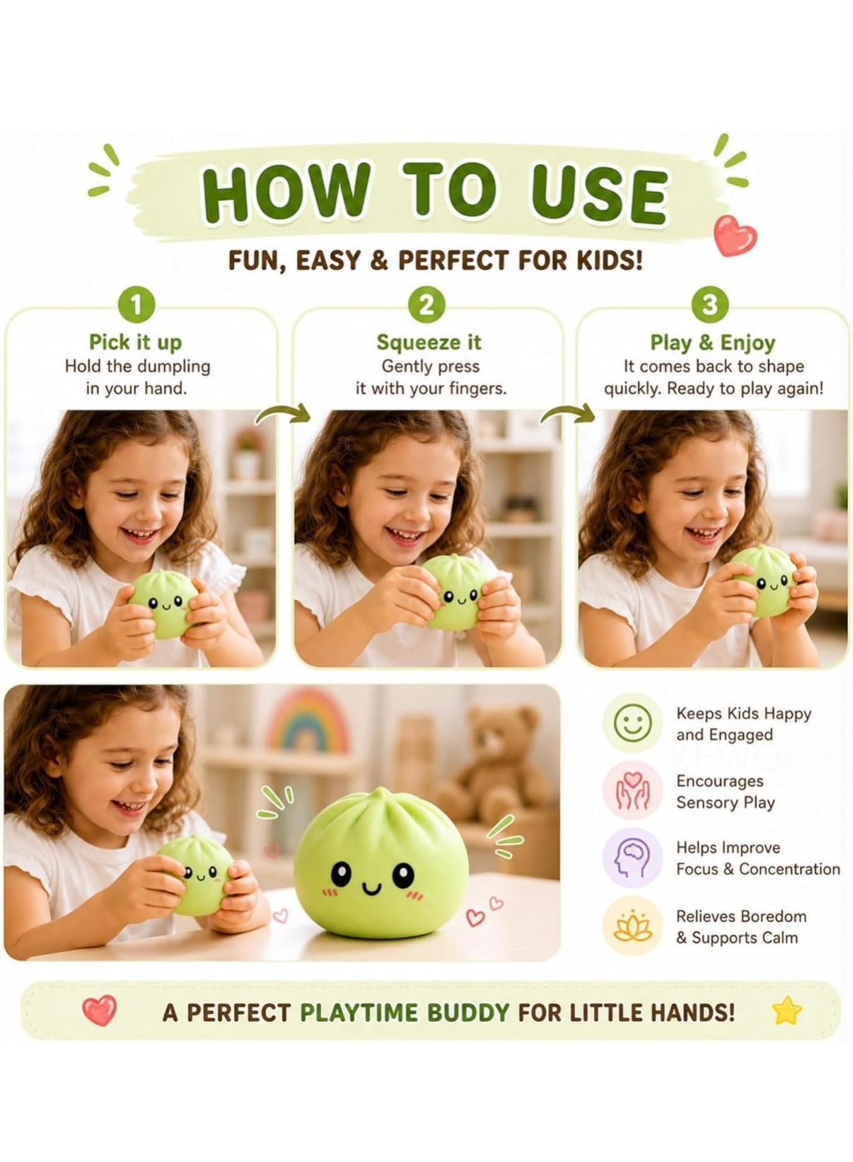 12 Pcs Full  Box Big Size set sparkle Squishy Bun Toys Stress Relief Fidget Toys Soft Squeeze Steamed Bun Dumpling Mochi Squishies Sensory Toys for Adults Party Return Gifts Desk Toys with Display Box