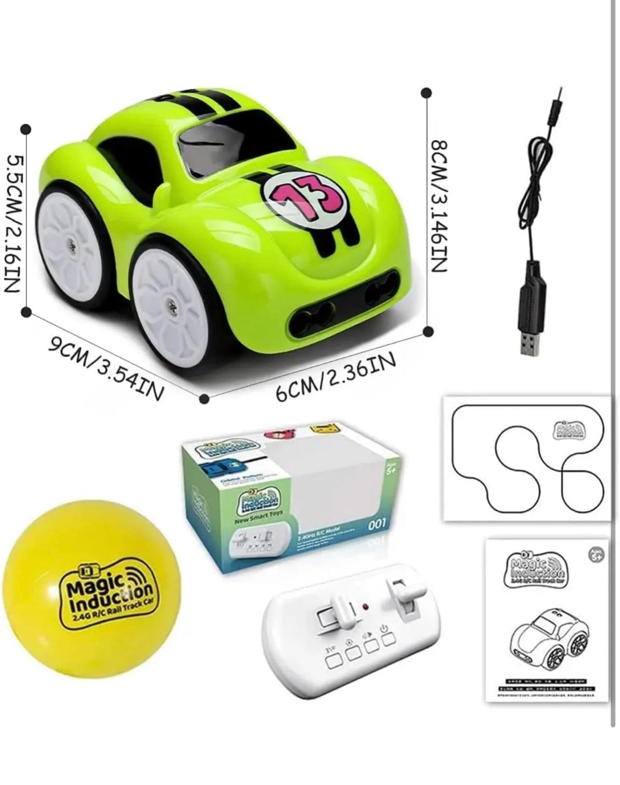 Smart Sensor Mini Car for Kids | Magic Induction RC Intelligent Sensor Car | Pull Back Mini CAr with Smart Music & LED Lighting |
