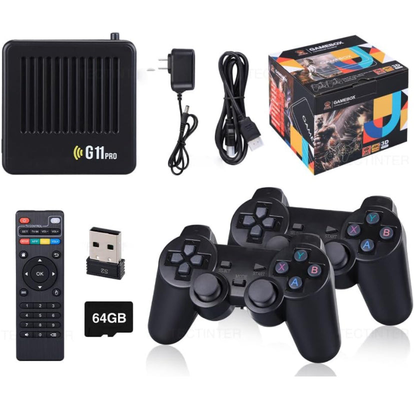 Game Box G11 only 38000 INBUILT Games Retro Classic 3D 4K Full HD with 2 Wireless Gamepad Plug & Play Video Game (64.00)