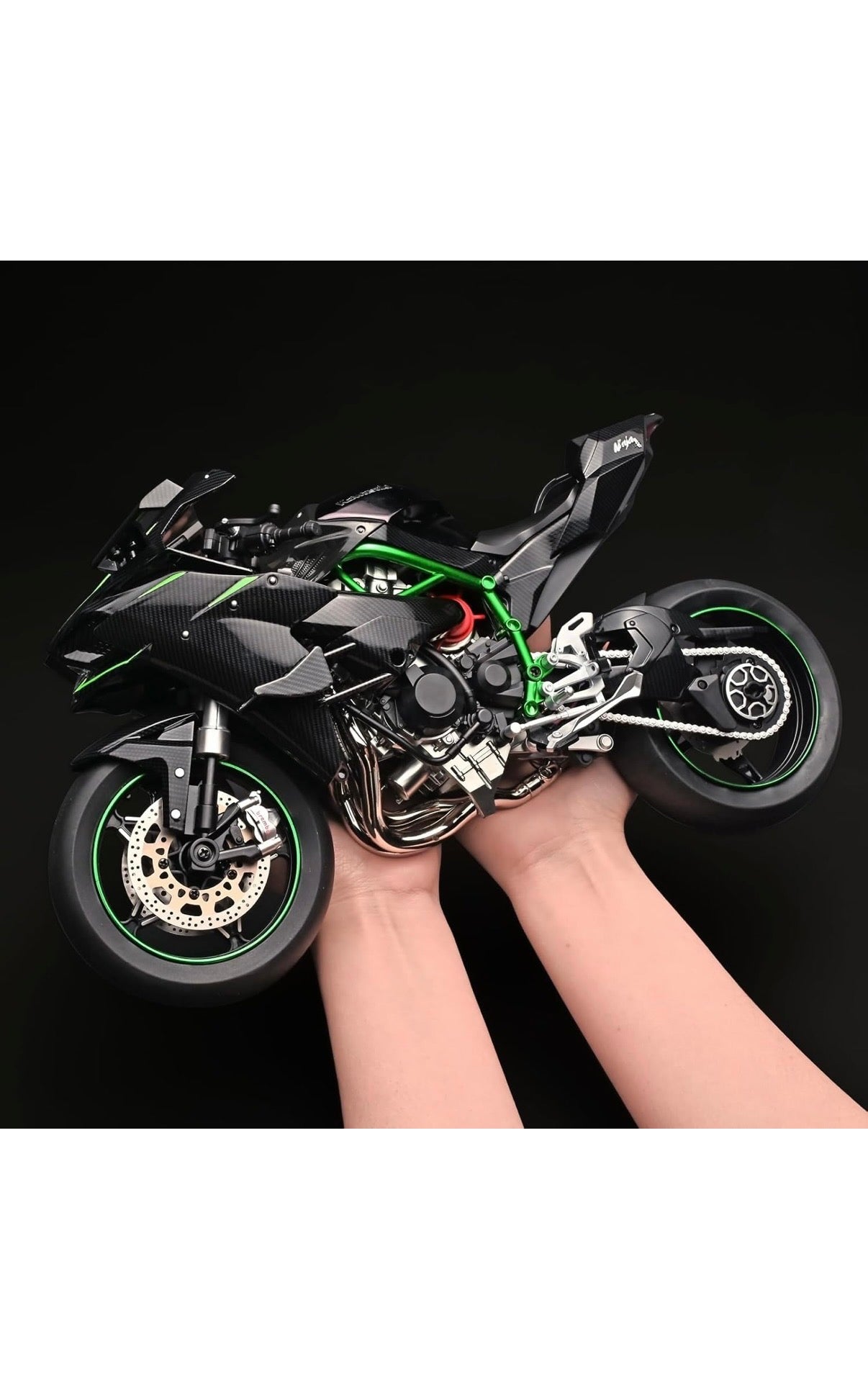 H2R bike kawasakiSuper Bike Motor Cycle - with smoke and lights Tiny Figure Racing Sports Max Energy Power