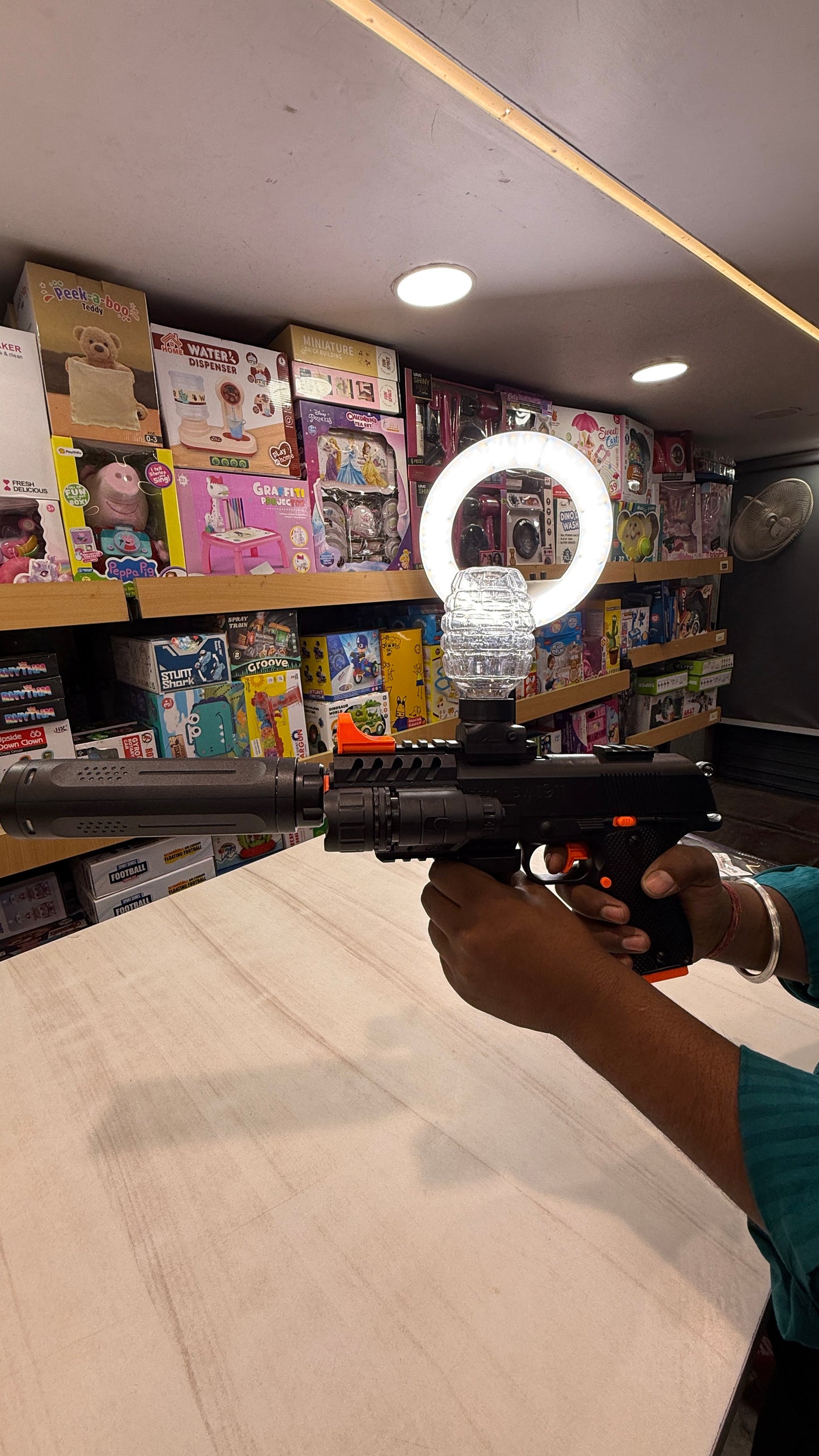 Super fast style Orbeez jelly gun with ultra sonic silencer - rechargeable orbeez Jelly gun with luminous silencer lights - playmaster toys