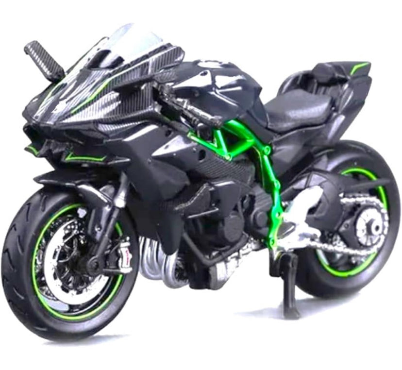 Super Bike Motor Cycle - Diecast Tiny Figure Racing Sports Max Energy Power Miniature High Details HD Collection Race Series Souvenir Alloy Body 1:18 Scale (Ninja Xtreme)