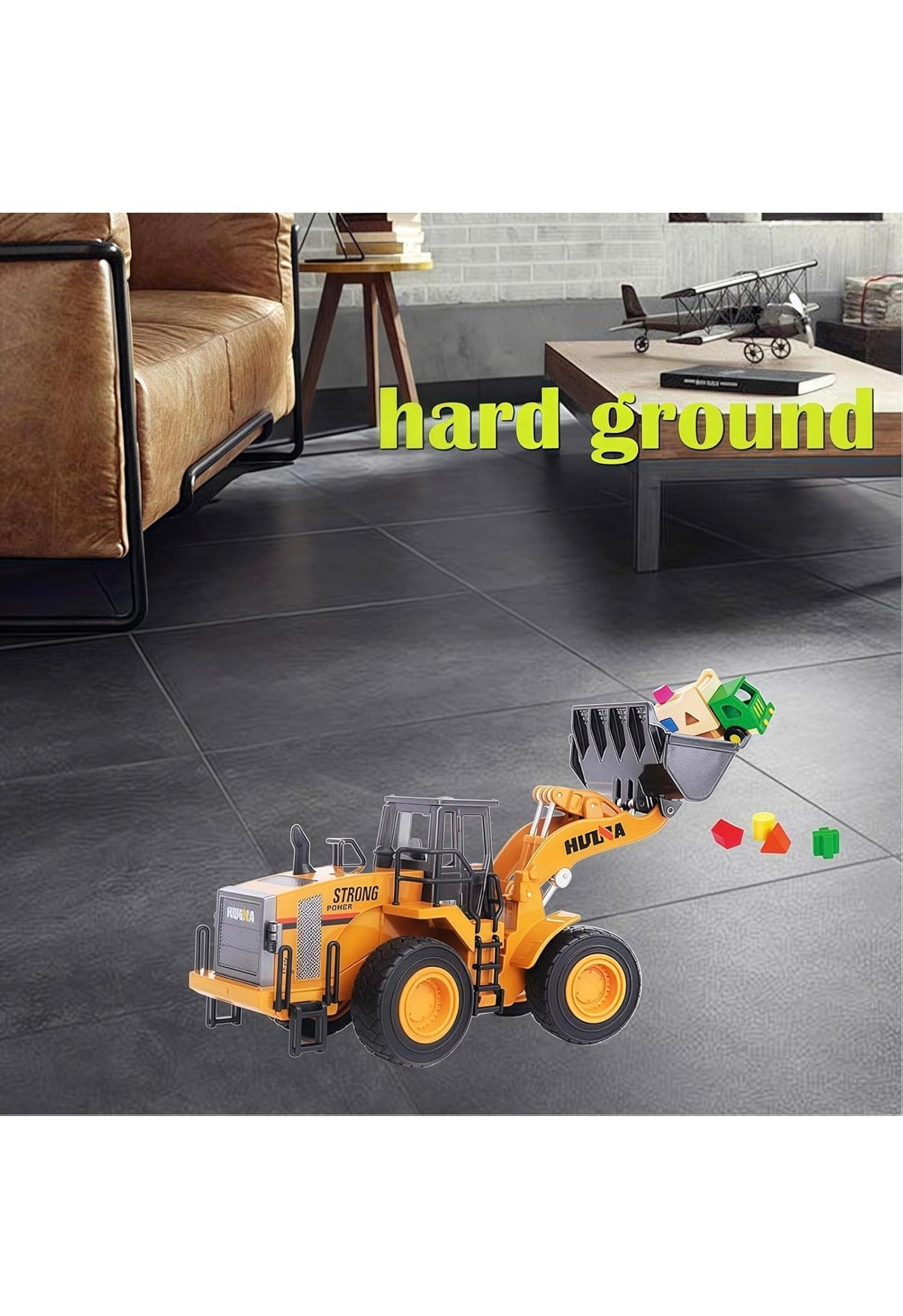 Large Wheeled JCB Loader Heavy Duty Construction Metal Bulldozer, Loder Vehicle Toys for Kids, Outdoor Sandbox Car Toys,